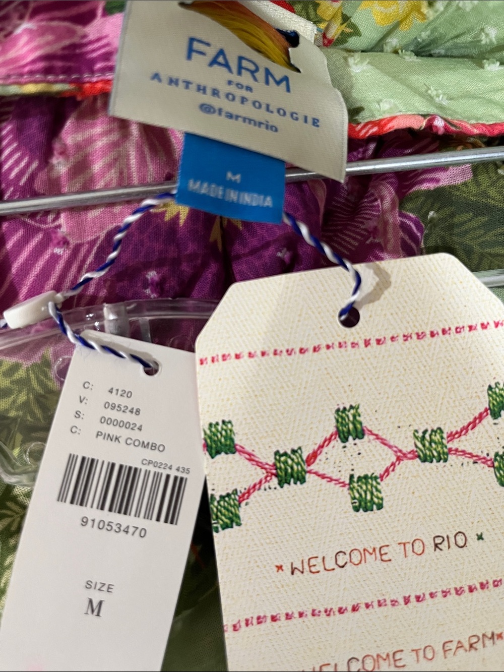 FarmRio for Anthropology Tiered Floral Maxi Skirt in Lime, Purple, Coral & Blue - Picture 7 of 7
